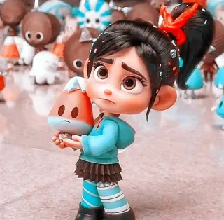 🦋 Vanellope von Schweetz Wreck-It Ralph Vanellope, Disney, Wreck-It Ralph, cartoon, character, candy, girl whatsapp sticker