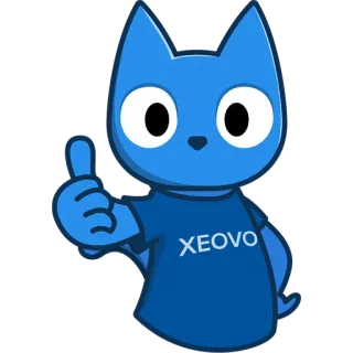 👍 XEOVO kucing, jempol, kartun, stiker, maskot telegram sticker