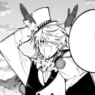 🐁 Anime, Manga, Personage, Hoed, Blij telegram sticker