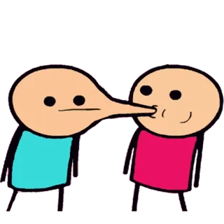 😘 Cyanide and Happiness, Cartoon, Strichmännchen, Humor, Nase telegram sticker