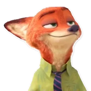 😊 Nick Wilde Zootopia raposa, laranja, animal, desenho animado, arrogante, zootopia, nick wilde telegram sticker