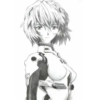 📓 Rei Ayanami Neon Genesis Evangelion Anime, Manga, Illustration, Rei Ayanami, Evangelion whatsapp sticker