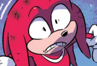 😧 Knuckles Knuckles, Sonic the Hedgehog, Cartoon, Character telegram sticker