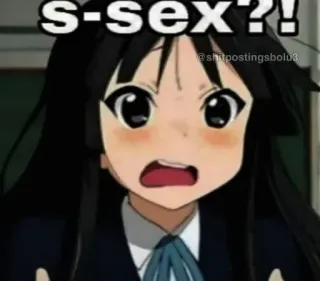 😳 s-sex?! animé, choqué, question, dessin animé, fille telegram sticker