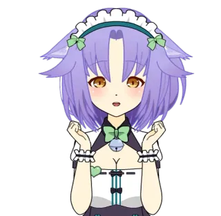 😲 Anime, Catgirl, Maid, Leuk, Neko, Anime meisje telegram sticker