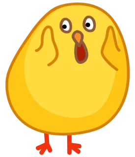 😩 chicken, yellow, bird, animal, cartoon, chick telegram sticker