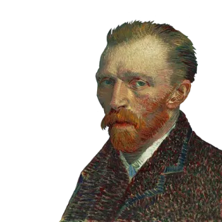 👩‍🎨 Vincent van Gogh 빈센트 반 고흐, 예술가, 화가, 초상화, 미술, 자화상 telegram sticker
