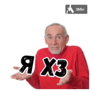 🤔 Я ХЗ unsure, person, shrug, russian, expression telegram sticker