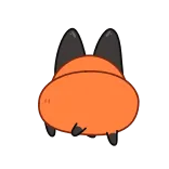 🫥 volpe, animale, carino, cartone animato, kawaii, adesivo telegram sticker
