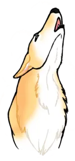 🌕 anjing, halo, anjing, stiker, ilustrasi, kartun, hewan peliharaan telegram sticker
