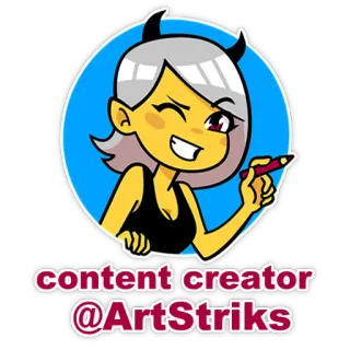 🌻 content creator
@ArtStriks Contentmaker, Kunst, Illustratie, Personage, Cartoon telegram sticker