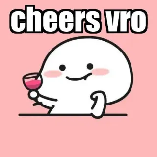 😁 cheers vro na zdrowie, napój, świętowanie, szczęśliwy telegram sticker