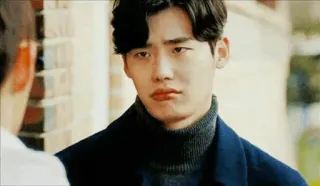 🙁 Lee Jong-suk attore coreano, asiatico, uomo, bello, celebrità, ritratto telegram sticker