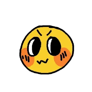 😏 Emoji, Stiker, Wajah, Kuning, Merona, Lucu telegram sticker