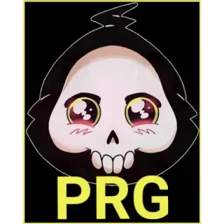 😊 PRG anime, skull, death, reaper, hooded figure, cute, cartoon telegram sticker