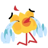 ๐ญ crying, flower, sad, cartoon, tears, emotion, feeling telegram sticker