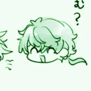 🌟 む？ Anime, Hoạt hình, Dễ thương, Tiếng Nhật, Câu hỏi, Bối rối whatsapp sticker