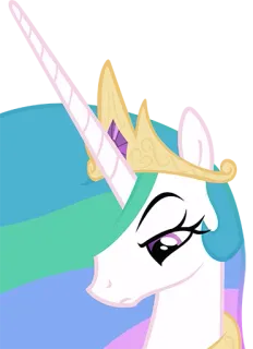 😒 Princess Celestia My Little Pony принцесса селестия, my little pony, мультфильм, единорог, принцесса telegram sticker