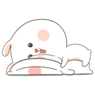 😍 fofo, coelho, kawaii, adorável, desenho animado, animal whatsapp sticker