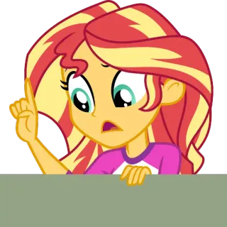 🤐 Sunset Shimmer My Little Pony: Equestria Girls Sunset Shimmer, My Little Pony, Equestria Girls, kartun, karakter telegram sticker