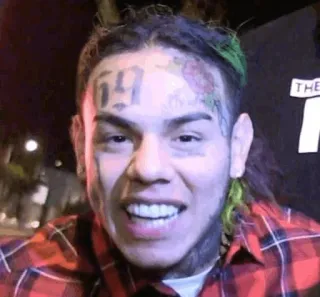 🧑‍🎤 69 tatouage visage, rappeur, Tekashi69, 6ix9ine, homme, personne telegram sticker