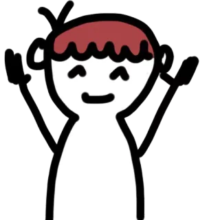 🙌 막대기 인간, 만화, 캐릭터, 그림, 사람, 손 흔들기 telegram sticker