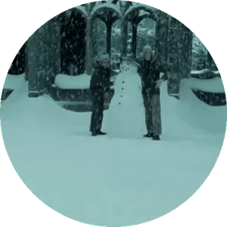 ☃️ sneeuw, sneeuwpop, winter, mensen, architectuur telegram sticker
