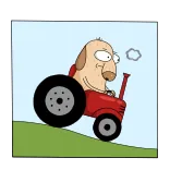 🚜 dog, tractor, cartoon, animal, farm, driving telegram sticker