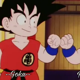🤝 Goku Dragon Ball 손오공, 애니메이션, 드래곤볼, 아이 telegram sticker