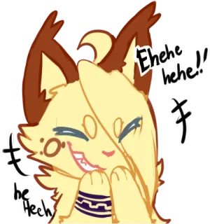 😆 Ehehe hehe cat, animal, cartoon, happy, laughing, cute telegram sticker