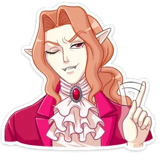 ☝️ Alucard Castlevania Alucard, Castlevania, anime, vampire, sticker telegram sticker