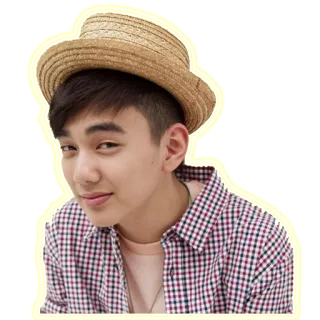 😊 man, hat, casual, portrait, smile, person, youth telegram sticker