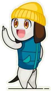 🖕 การ์ตูน, หมา, อนิเมะ, ตัวละคร, นิ้วกลาง, ส่อเสียด telegram sticker