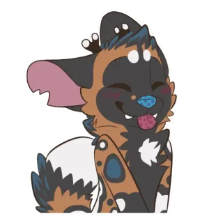 😳 chien, mignon, dessin animé, animal, autocollant, joyeux whatsapp sticker