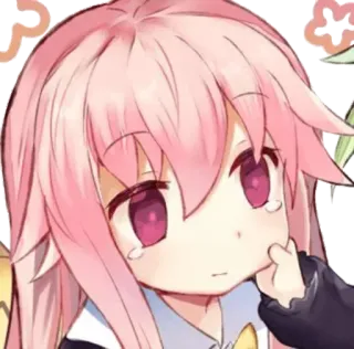 ❄️ Anime, Manga, Lindo, Chica, Pelo rosa, Kawaii telegram sticker