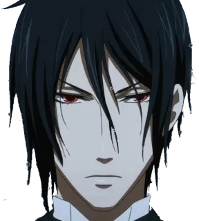 😠 Sebastian Michaelis Black Butler anime, sebastian michaelis, black butler, manga, otaku, demon, butler telegram sticker