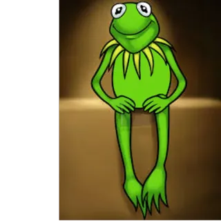 😀 Kermit 커밋, 개구리, 인형, 머펫, 초록색, 만화 telegram sticker