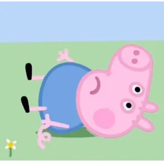😣 Peppa Pig peppa, świnka, kreskówka, animacja, leżący, postać telegram sticker