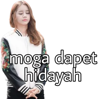 😌 moga dapet hidayah 女性, 祝福, 祈り, 希望, インスピレーション, 人, ステッカー whatsapp sticker