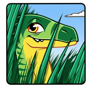 👀 dinosaurio, dibujo animado, reptil, animal, naturaleza, lindo telegram sticker