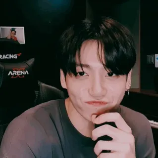 ✨ Jungkook K-pop, piosenkarz, mężczyzna, koreański, celebryta, portret telegram sticker
