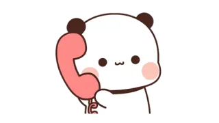 🍩 Panda, Niedlich, Tier, Telefon, Cartoon telegram sticker