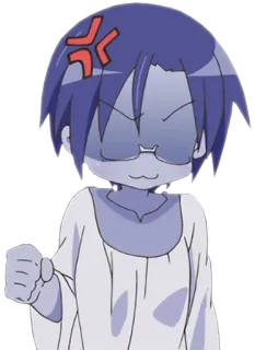 👿 Anime, Enojado, Frustrado, Personaje whatsapp sticker