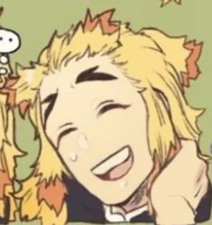 🌟 Kyojuro Rengoku Demon Slayer anime, manga, Demon Slayer, Kyojuro Rengoku, smiling telegram sticker