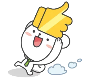 👍 fofo, desenho animado, animal, adesivo, alegre, ilustração telegram sticker