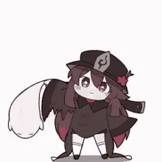 😡 Hu Tao Genshin Impact Anime, Genshin Impact, Hu Tao, Chibi, Lindo, Bailando whatsapp sticker