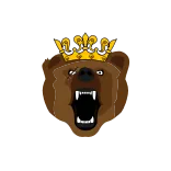 🤬 urso, animal, rei, coroa, cabeça de animal, zangado, mamífero, dentes telegram sticker
