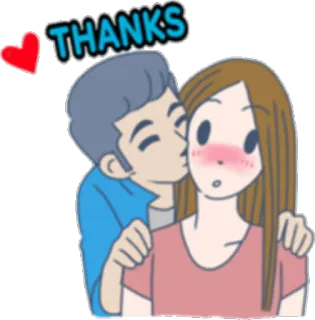 😙 THANKS obrigado, casal, beijo, amor, carinho telegram sticker