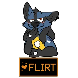 💖 FLIRT coqueteo, lindo, perro, dibujos animados, animal, romance telegram sticker