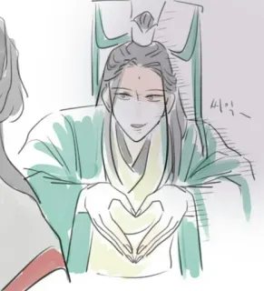 🥴 씨익 người đàn ông, trái tim, tình yêu, mỉm cười, Hàn Quốc, nghệ thuật telegram sticker